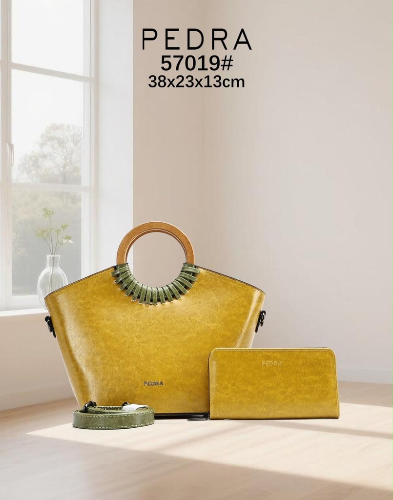Sac Pedra pochette et bandoulière (Jaune)